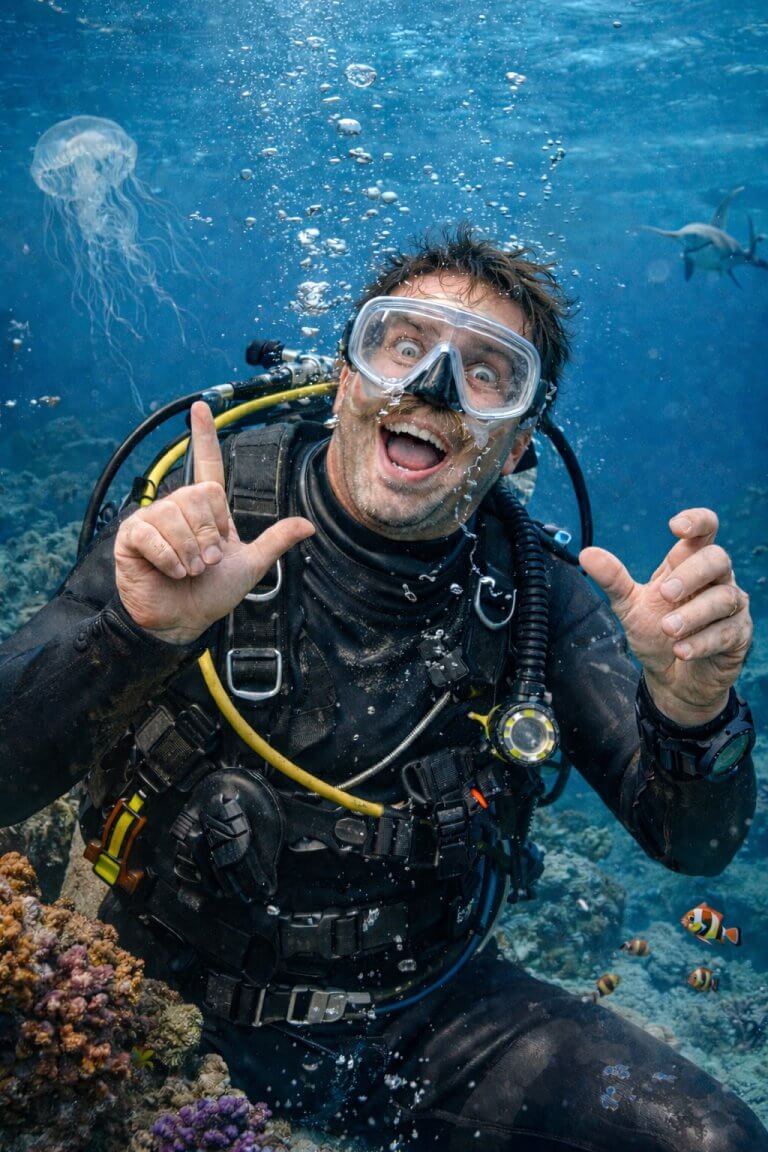 Sukeltaja käyttäytyy poikkeavasti veden alla typpinarkoosin vaikutuksesta