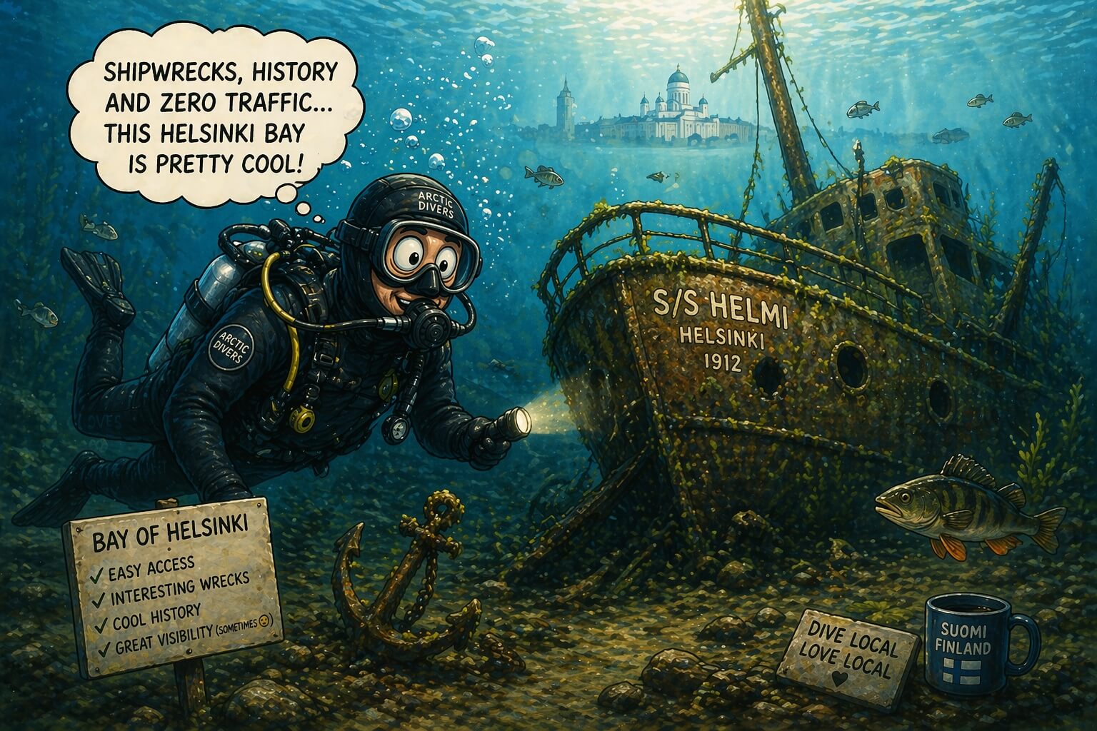 Hylkysukellus Helsingissä – Itämeren hyvin säilyneet hylyt